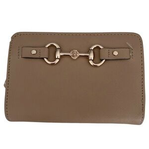 Anne Klein Tan Wallet with Horse bit Gold Accent